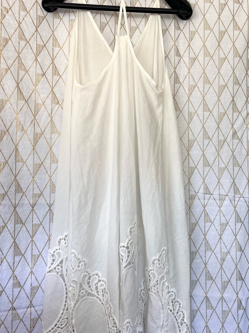 Free People White Eyelet Hem Slip Chemise - Picture 3 of 8
